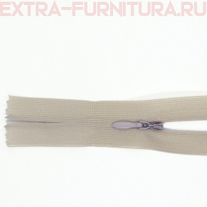 Молния потайная  № 3, 20 см, цв. 309 светло-серый п/э пл.9,3 гр/м