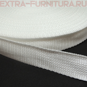 Стропа шир.30мм, цв. белый, уп.50м, пл. 11,7 гр/м