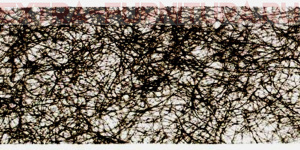 Паутинка клеевая шир.15мм, цв.черный, рул.100м, пл.23гр/м