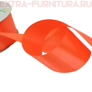 Лента атласная 50 мм цв.076 оранжевый рул.27,42м