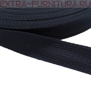 Стропа шир.25мм, цв.400 темно-синий, уп.50м, пл. 9,8 гр/м