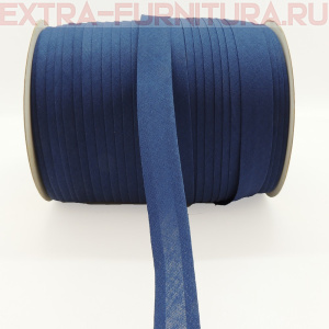 Косая бейка х/б  15мм 132м цв.155 синий