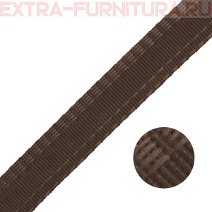 Тесьма брючная арт.4316 шир. 16мм, односторонняя, цв.коричневый, уп.50м