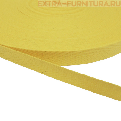 Лента киперная х/б 13 мм, цв.6 желтый, уп.50м (пл.2,8 г/м)