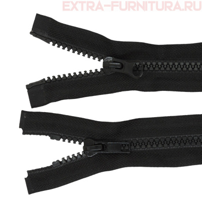 Молния Трактор Т5 2 замка, дл.70 см, цв.черный, усил. звено (кл.А)