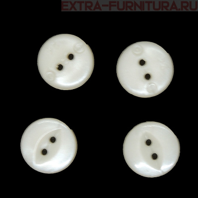 Пуговицы перламутр светлый 15/2, цв.белый, уп.1000шт.