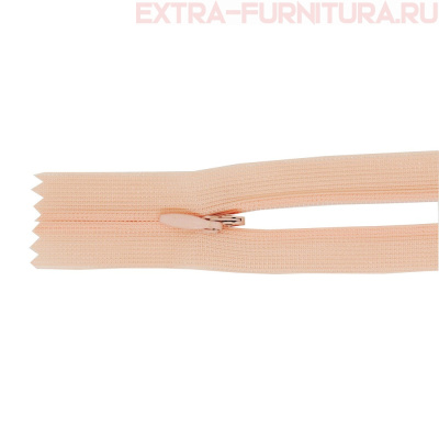 Молния потайная № 3, 50 см, цв. 150 персик п/э пл.9,3 гр/м