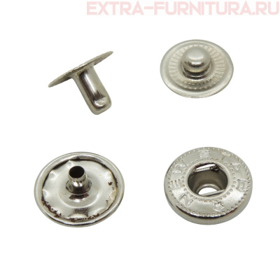 Кнопка №54 12,5 мм, цв.никель, (уп.720шт) нержавеющая сталь, NEWSTAR