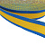 Стропа двухцветная, шир.30мм, цв. василек/желтый, уп.25м, пл. 17 гр/м