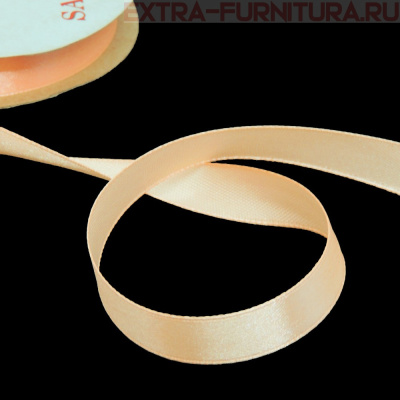 Лента атласная 12 мм цв. 033 персик рул. 27,42м