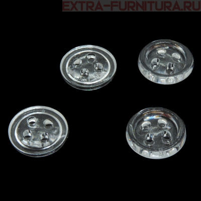 Пуговицы 14/4 прозрачные, упаковка 1000 шт.