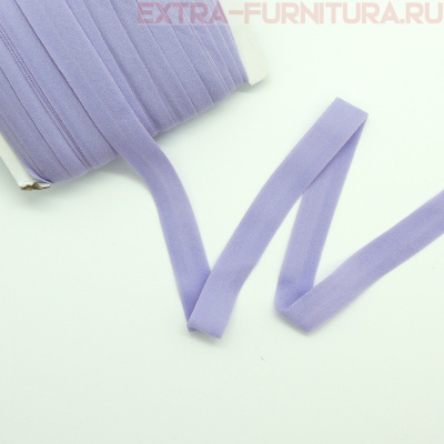 Резинка окантовочная 15мм цв.166 сиреневый, матовая уп. 50м