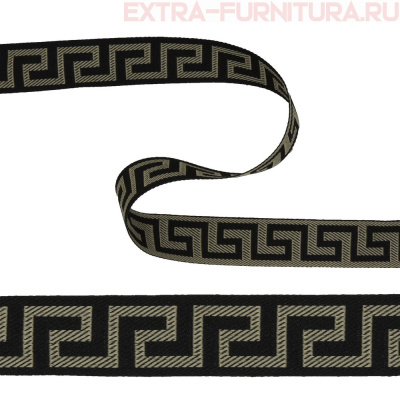 Тесьма Греческий Узор шир.20мм цв.черный (уп.43м)