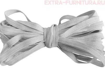 Резинка-вздержка 8 мм, белая (уп. 60*100м)