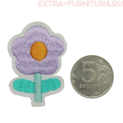 Термоаппликация Цветочек сиреневый