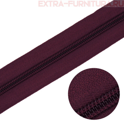 Молния рулонная спираль тип Т5, цв.179 бордо, пл.13 гр/м